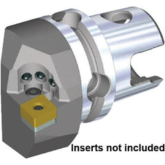 Kennametal - Left Hand Cut, Size KM50TS, CN.. 120408 & CN.. 432 Insert Compatiblity, External Modular Turning & Profiling Cutting Unit Head - 35mm Ctr to Cutting Edge, 50mm Head Length, Through Coolant, Series KM50 - Exact Tooling