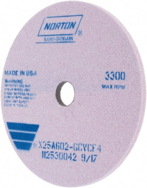 Norton - 250mm x 32mm Hole x 10mm Thick, G Hardness, 60 Grit Surface Grinding Wheel - Aluminum Oxide, Type 1 - Exact Tooling