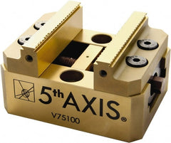 5th Axis - 3" Jaw Width, 56mm High x 4" Long x 3" Wide Vise - For Use with 5 Axis Workholding Systems - Exact Tooling