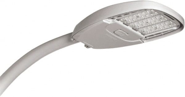 Philips - 108 Watt LED Roadway Light - Clear Polycarbonate Lens, Arm Mount & Bracket, 120 to 277 Volts, IP66 Ingress Protection, 23-1/2" Long x 4.38" High x 11" Wide - Exact Tooling