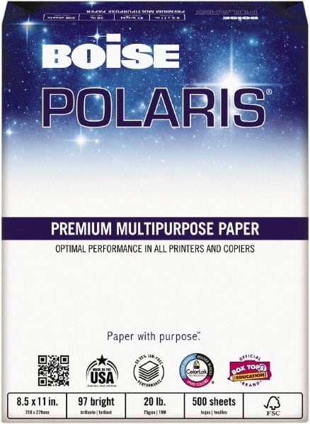 Boise - 2,500 Sheets White Photo Paper - Use with Laser Printers, Inkjet Printers, Copiers - Exact Tooling