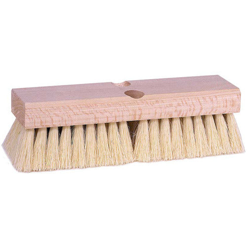 9″ Deck Scrub Brush, White Tampico Fill - Exact Tooling
