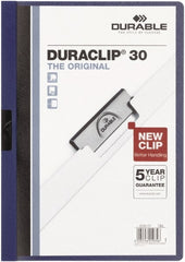 DURABLE - 11" Long x 8" Wide Report Cover - Dark Blue - Exact Tooling