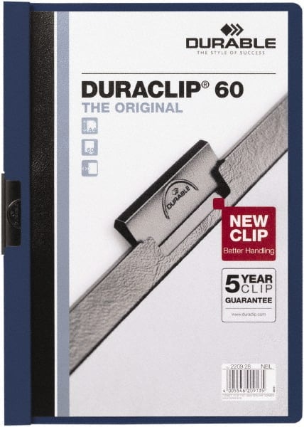 DURABLE - 11" Long x 8" Wide Report Cover - Dark Blue - Exact Tooling