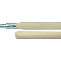 60″ Hardwood Handle, Threaded Metal Tip, 1-1/8″ Diameter - Exact Tooling