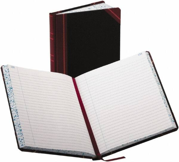 Boorum & Pease - 300 Sheet, 7-5/8 x 9-5/8", Record/Account Book - Black & Red - Exact Tooling