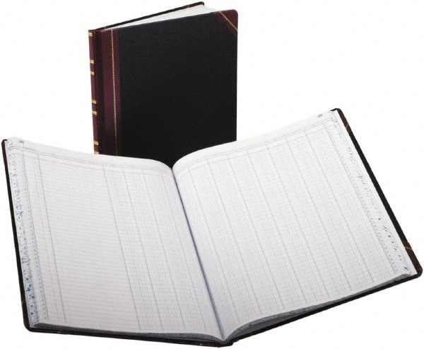 Boorum & Pease - 150 Sheet, 10-1/8 x 12-1/4", Record/Account Book - Black & Red - Exact Tooling
