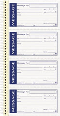 Adams Business Forms - 200 Sheet, 11 x 5-1/4", Call Book - Blue & White - Exact Tooling
