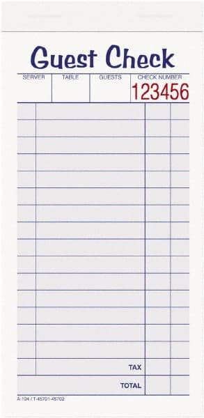 Adams Business Forms - 50 Sheet, 6-7/8 x 3-3/8", Guest Book - White & Canary - Exact Tooling