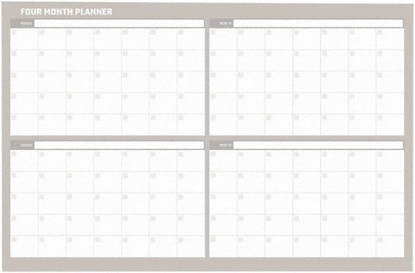 MasterVision - 36 x 48", Wall Calendar - White - Exact Tooling
