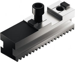 Schunk - 8" Max Chuck Diam Compatibility, Case Hardened Steel Serrated Hard Lathe Master Jaws - 0 Steps - Exact Tooling