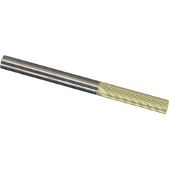 Made in USA - 6mm Cut Diam, 0.2362" Shank Diam, Cylinder Head Double Cut Burr - Carbide, 16mm LOC, 50mm OAL - Exact Tooling