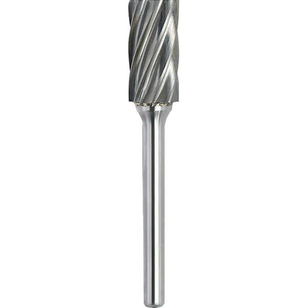 Made in USA - 8mm Cut Diam, 0.2362" Shank Diam, Cylinder Head Aluma Cut Burr - Carbide, 19mm LOC, 64mm OAL - Exact Tooling