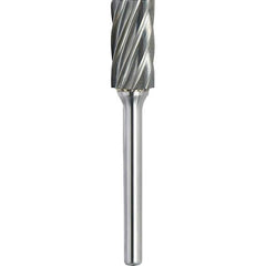 Made in USA - 9.5mm Cut Diam, 0.2362" Shank Diam, Cylinder Head Aluma Cut Burr - Carbide, 25mm LOC, 70mm OAL - Exact Tooling