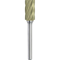 Made in USA - 8mm Cut Diam, 0.2362" Shank Diam, Cylinder Head Aluma Cut Burr - Carbide, 19mm LOC, 64mm OAL - Exact Tooling