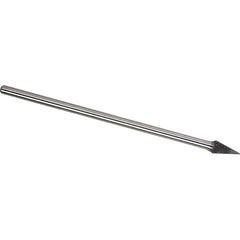 Made in USA - 1/2" Cut Diam, 1/4" Shank Diam, Cone Head Double Cut Burr - Carbide, 7/8" LOC, 6-7/8" OAL - Exact Tooling