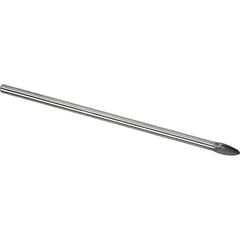 Made in USA - 6mm Cut Diam, 0.2362" Shank Diam, Flame Head Single Cut Burr - Carbide, 12.7mm LOC, 160mm OAL - Exact Tooling