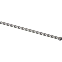 Made in USA - 6mm Cut Diam, 0.2362" Shank Diam, Ball Head Single Cut Burr - Carbide, 5mm LOC, 155mm OAL - Exact Tooling