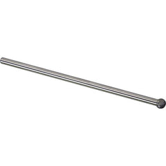 Made in USA - 9.5mm Cut Diam, 0.2362" Shank Diam, Ball Head Single Cut Burr - Carbide, 8mm LOC, 158mm OAL - Exact Tooling