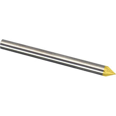 Made in USA - 6mm Cut Diam, 0.2362" Shank Diam, Cone Head Chipbreaker Cut Burr - Carbide, 4mm LOC, 50mm OAL - Exact Tooling