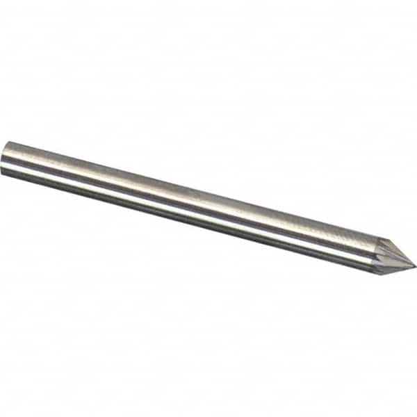 Made in USA - 6mm Cut Diam, 0.2362" Shank Diam, Cone Head Aluma Cut Burr - Carbide, 4mm LOC, 50mm OAL - Exact Tooling