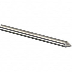 Made in USA - 6mm Cut Diam, 0.2362" Shank Diam, Cone Head Single Cut Burr - Carbide, 4mm LOC, 50mm OAL - Exact Tooling