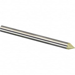 Made in USA - 6mm Cut Diam, 0.2362" Shank Diam, Cone Head Double Cut Burr - Carbide, 4mm LOC, 50mm OAL - Exact Tooling