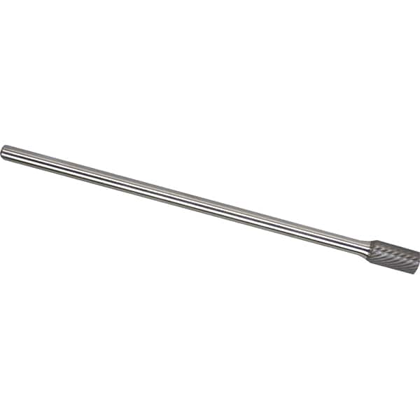 Made in USA - 6mm Cut Diam, 0.2362" Shank Diam, Cylinder Head Chipbreaker Cut Burr - Carbide, 16mm LOC, 162mm OAL - Exact Tooling