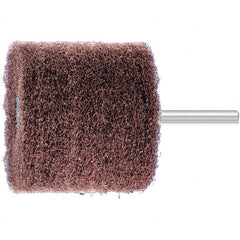 PFERD - 2-3/8" Diam x 2" Face Width, Aluminum Oxide Nonwoven Mounted Flap Wheel - 1/4" Shank Mount, 180 Grit, 10,000 Max RPM - Exact Tooling