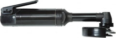 Chicago Pneumatic - 4" Wheel Diam, 13,500 RPM, Pneumatic Angle & Disc Grinder - 3/8-24 Spindle, 8.2 CFM, Side Exhaust - Exact Tooling