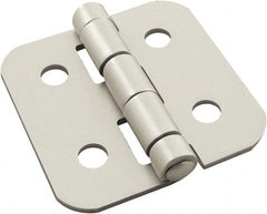 80/20 Inc. - 2" Long x 2" Wide x 1.98mm Thick, Aluminum Door Hinge - Aluminum, Clear Anodized Finish - Exact Tooling