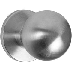 Falcon - 1-3/8 to 1-7/8" Door Thickness, Satin Chrome Passage Knob Lockset - 2-3/4" Back Set, Stainless Steel - Exact Tooling