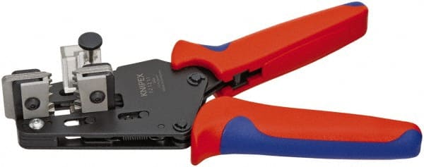 Knipex - 15 to 10 AWG Capacity Precision Wire Stripper - 7-1/2" OAL, Plastic Cushion Handle - Exact Tooling