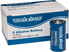 PRO-SAFE - Size C, Alkaline, Standard Battery - 1.5 Volts, Flat Terminal, LR14 - Exact Tooling