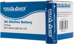 PRO-SAFE - Size AA, Alkaline, Standard Battery - 1.5 Volts, Flat Terminal, LR6 - Exact Tooling