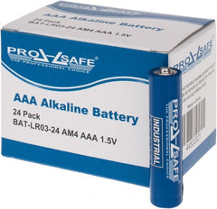 PRO-SAFE - Size AAA, Alkaline, Standard Battery - 1.5 Volts, Flat Terminal, LR03 - Exact Tooling