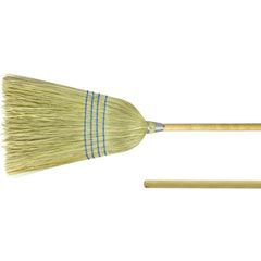 Light Industrial Upright Broom, Corn and Fiber Fill, 57″ Overall Length - Exact Tooling