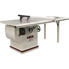 Jet - 12" Blade Diam, 1" Arbor Diam, 1 Phase Table Saw - 5 hp, 86" Wide x 32" Deep x 42" High, 230 Volt, 4" Cutting Depth - Exact Tooling
