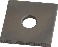 Mitutoyo - 0.1008" Square Steel Gage Block - Accuracy Grade 0, Includes Certificate of Inspection - Exact Tooling