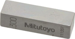 Mitutoyo - 0.3" Rectangular Steel Gage Block - Accuracy Grade AS-1, Includes Certificate of Inspection - Exact Tooling
