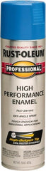Rust-Oleum - Safety Blue, Gloss, Rust Proof Enamel Spray Paint - 14 Sq Ft per Can, 15 oz Container, Use on Multipurpose - Exact Tooling