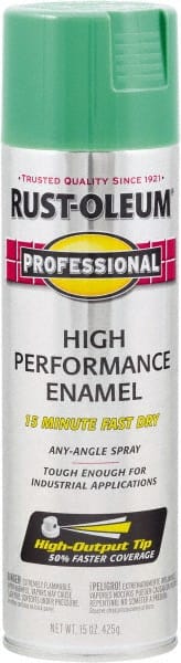 Rust-Oleum - Safety Green, Gloss, Rust Proof Enamel Spray Paint - 14 Sq Ft per Can, 15 oz Container, Use on Multipurpose - Exact Tooling