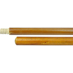 48″ Hardwood Handle, Threaded Wood Tip, 15/16″ Diameter - Exact Tooling