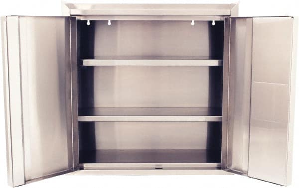 Jamco - 2 Shelf Wall Storage Cabinet - Stainless Steel, 30" Wide x 12" Deep x 30" High - Exact Tooling