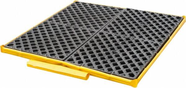 UltraTech - 66 Gal Sump, 6,000 Lb Capacity, 4 Drum, Polyethylene Spill Deck or Pallet - 54" Long x 25" Wide x 6" High, Low Profile, 2 x 4 Drum Configuration - Exact Tooling