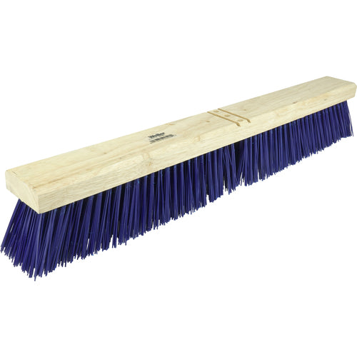 24″ Contractor Garage Broom, Stiff Blue Polypropylene Fill, Includes Brace - Exact Tooling