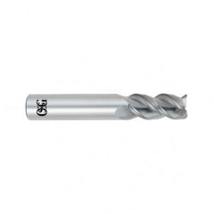 1/2 Dia. x 3 Overall Length 3-Flute Square End Solid Carbide SE End Mill-Round Shank-Center Cutting-Uncoated - Exact Tooling