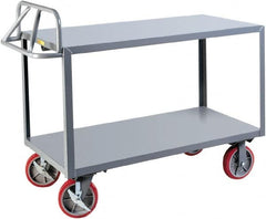 Little Giant - 3,600 Lb Capacity, 24" Wide x 41-1/2" Long x 42" High Shelf Cart - 2 Shelf, Steel - Exact Tooling