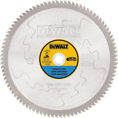 DeWALT - 14" Diam, 1" Arbor Hole Diam, 90 Tooth Wet & Dry Cut Saw Blade - Carbide-Tipped, Standard Round Arbor - Exact Tooling