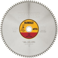 DeWALT - 14" Diam, 1" Arbor Hole Diam, 90 Tooth Wet & Dry Cut Saw Blade - Carbide-Tipped, Standard Round Arbor - Exact Tooling